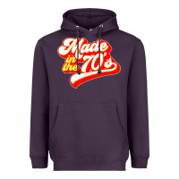 Plum made in the 70s retro Heavyweight Hoodie - artisFamous