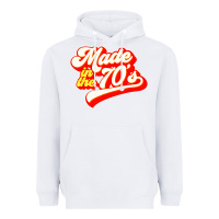 White made in the 70s retro Heavyweight Hoodie - artisFamous