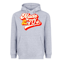 Heather Grey made in the 70s retro Heavyweight Hoodie - artisFamous