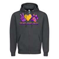 Smoke peace love dogs Zipper Hoodie - AdoDesignShop