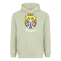 Matcha peach graphic Heavyweight Hoodie - artisFamous