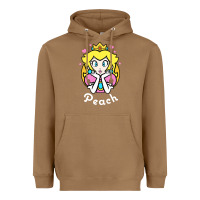 Toasted Coconut peach graphic Heavyweight Hoodie - artisFamous
