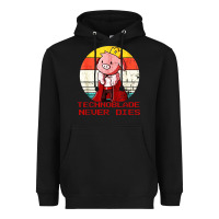 Black retro style technoblade merch cosplay Heavyweight Hoodie - artisFamous