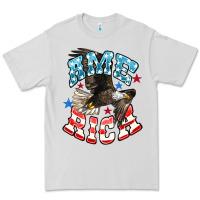 Dove Grey American Eagle Premium Tee - HowdyJamesFarm