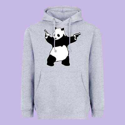 Banksy Panda Heavyweight Hoodie Designed By Artisfamous