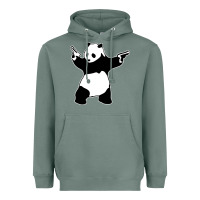Sage banksy panda Heavyweight Hoodie - artisFamous