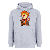 Heather Grey heat miser i'am too much Heavyweight Hoodie - artisFamous