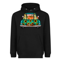Black i love fall truck Heavyweight Hoodie - artisFamous