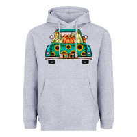 Heather Grey i love fall truck Heavyweight Hoodie - artisFamous