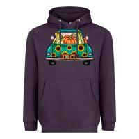 Plum i love fall truck Heavyweight Hoodie - artisFamous