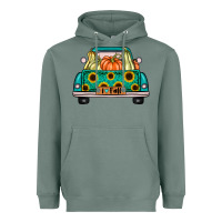 Sage i love fall truck Heavyweight Hoodie - artisFamous