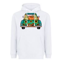 I Love Fall Truck Heavyweight Hoodie | Teevron