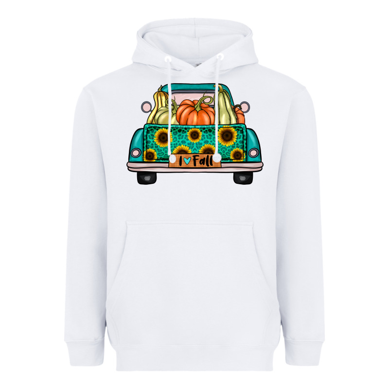 I Love Fall Truck Heavyweight Hoodie by artisFamous | Teevron