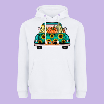 I Love Fall Truck Heavyweight Hoodie Designed By Artisfamous