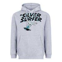Heather Grey silver surfer Heavyweight Hoodie - artisFamous