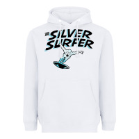 White silver surfer Heavyweight Hoodie - artisFamous