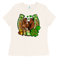 Bone St. Patrick's Day horse horseshoe Ladies Tee - OliviaCreatesArt