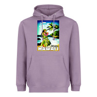 Lavender hawaii hula girl Heavyweight Hoodie - artisFamous