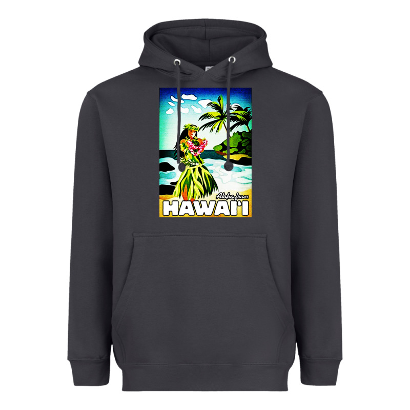 Hawaii Hula Girl Heavyweight Hoodie by artisFamous | Teevron