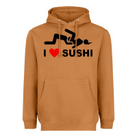 Meerkat i love sushi funny Heavyweight Hoodie - artisFamous