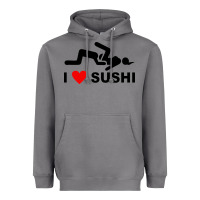 I Love Sushi Funny Heavyweight Hoodie | Teevron