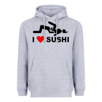 Heather Grey i love sushi funny Heavyweight Hoodie - artisFamous
