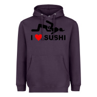 Plum i love sushi funny Heavyweight Hoodie - artisFamous
