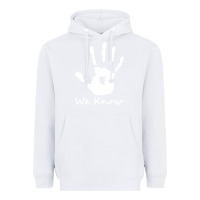 White skyrim dark brotherhood we know hand novelty kids mens womens t shirt Heavyweight Hoodie - artisFamous