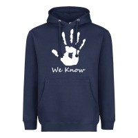 Navy skyrim dark brotherhood we know hand novelty kids mens womens t shirt Heavyweight Hoodie - artisFamous