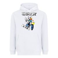 White paperboy Heavyweight Hoodie - artisFamous