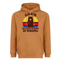 Meerkat funny beer because murder is wrong for drinking men lover Heavyweight Hoodie - artisFamous