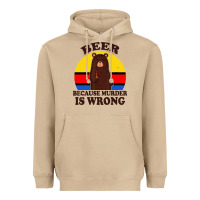 Mushroom funny beer because murder is wrong for drinking men lover Heavyweight Hoodie - artisFamous