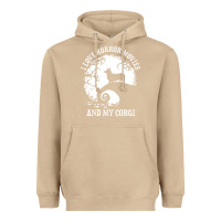 Mushroom i love horror movies and my corgi funny corgi Heavyweight Hoodie - artisFamous