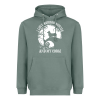 Sage i love horror movies and my corgi funny corgi Heavyweight Hoodie - artisFamous