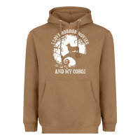 Toasted Coconut i love horror movies and my corgi funny corgi Heavyweight Hoodie - artisFamous