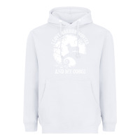 White i love horror movies and my corgi funny corgi Heavyweight Hoodie - artisFamous