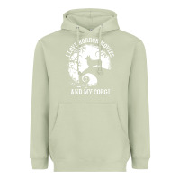 Matcha i love horror movies and my corgi funny corgi Heavyweight Hoodie - artisFamous