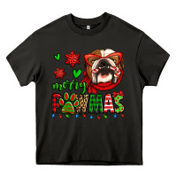 Asphalt merry pawmas christmas bulldog Heavy Core Tee - Jasminsmagicworld