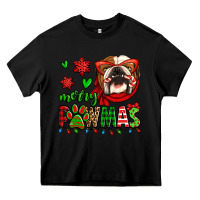 Black merry pawmas christmas bulldog Heavy Core Tee - Jasminsmagicworld