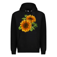 Black Soraya Sunflower Premium Hoodie - LillyAllenDesigns