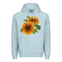 Blue Mist Soraya Sunflower Premium Hoodie - LillyAllenDesigns