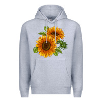Heather Grey Soraya Sunflower Premium Hoodie - LillyAllenDesigns