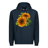 Navy Soraya Sunflower Premium Hoodie - LillyAllenDesigns