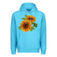 Ocean Blue Soraya Sunflower Premium Hoodie - LillyAllenDesigns