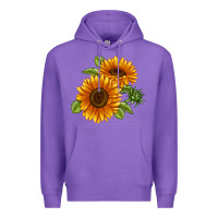 Purple Soraya Sunflower Premium Hoodie - LillyAllenDesigns