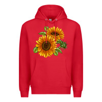 Red Soraya Sunflower Premium Hoodie - LillyAllenDesigns