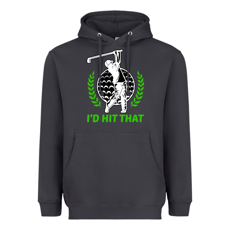 Id Hit That Funny Golfing Golf Heavyweight Hoodie by artisFamous | Teevron
