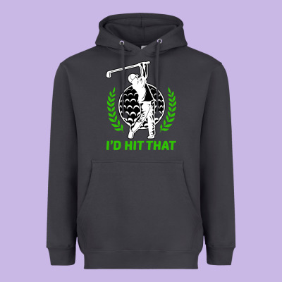 Id Hit That Funny Golfing Golf Heavyweight Hoodie Designed By Artisfamous