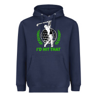 Navy id hit that funny golfing golf Heavyweight Hoodie - artisFamous