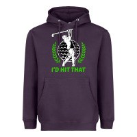 Plum id hit that funny golfing golf Heavyweight Hoodie - artisFamous